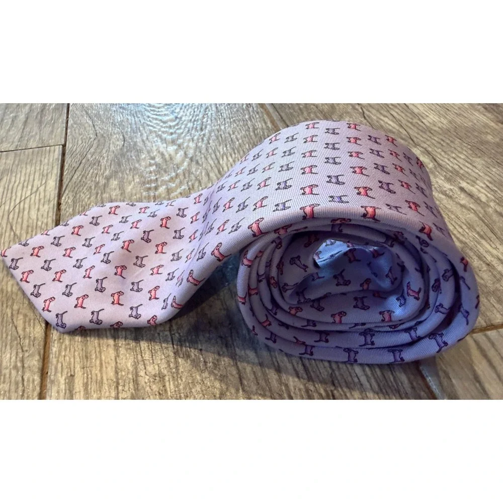 Zadi Andrews Ties 100% Silk Neck Tie Novelty Necktie Weiner Dog Italy‎ Italian